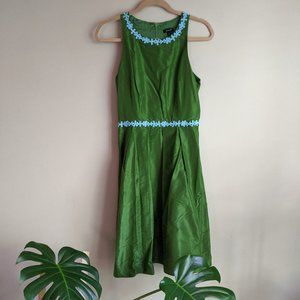 J. Crew Silk Dress w/ Flower Applique. Never worn!